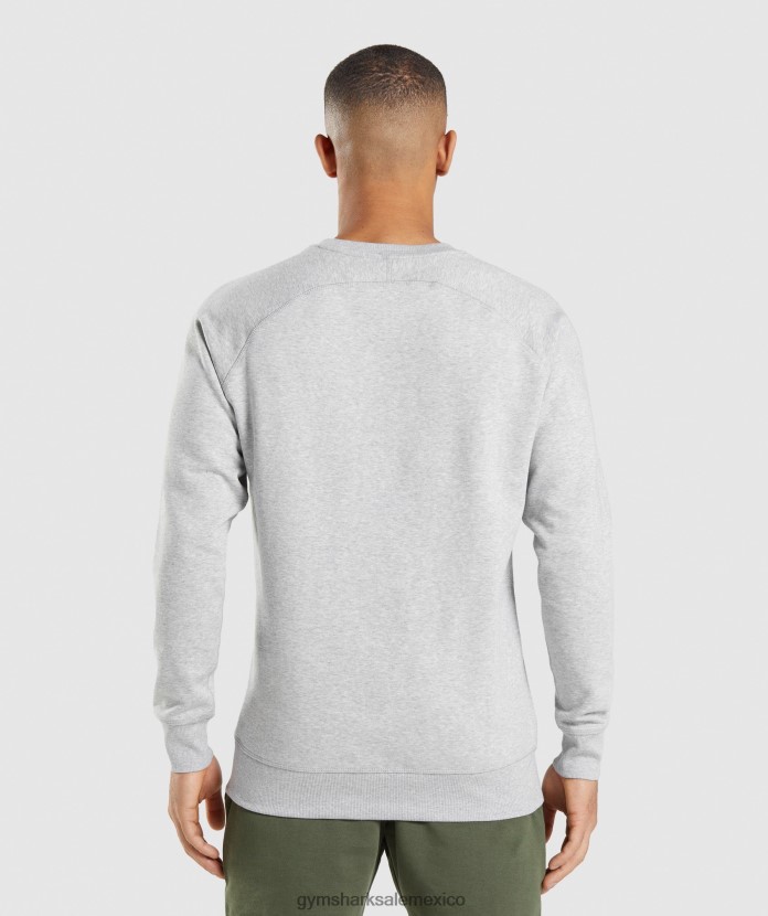 Gymshark sudadera con escudo marga gris claro hombres 04BZTL1055 - Gymshark México