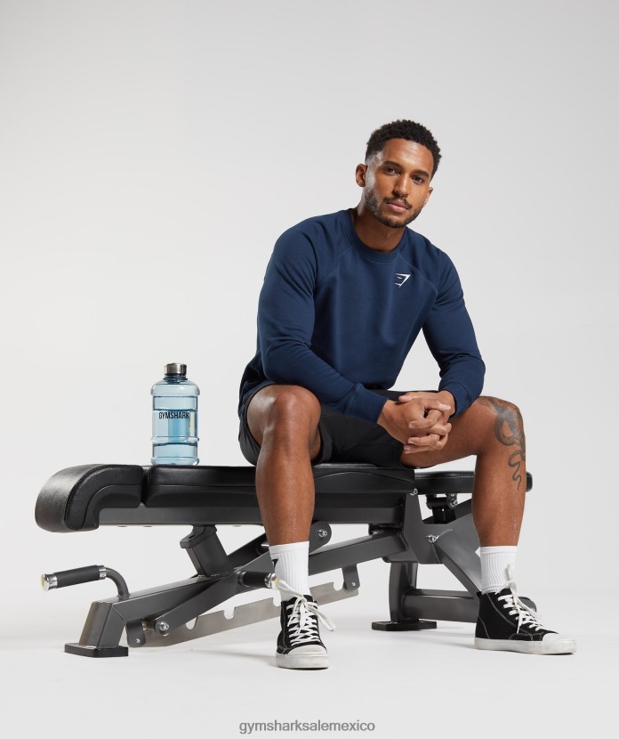 Gymshark sudadera con escudo marina de guerra hombres 04BZTL814 - Gymshark México