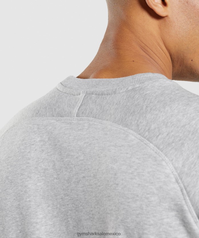 Gymshark tripulación apolo marga gris claro hombres 04BZTL844 - Gymshark México