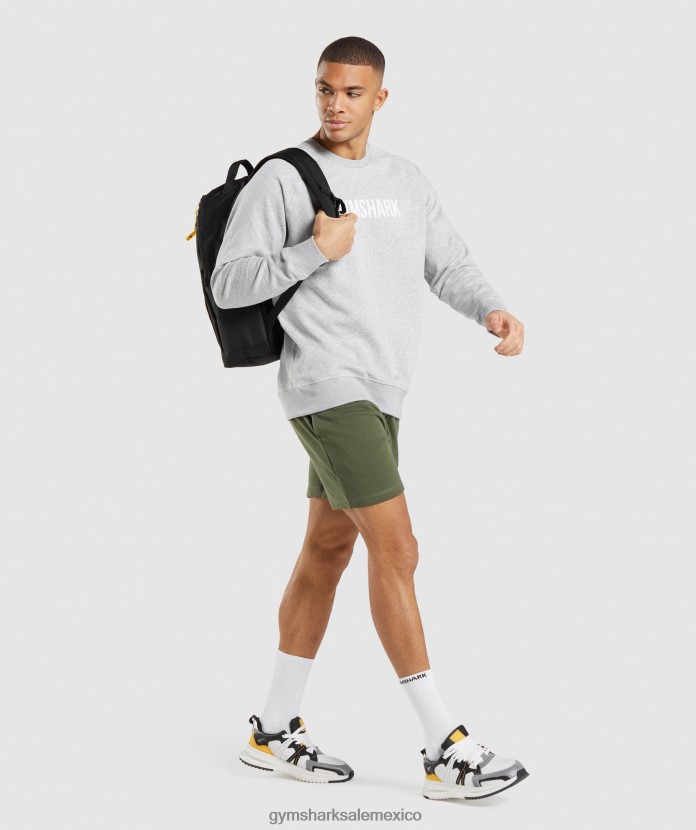 Gymshark tripulación apolo marga gris claro hombres 04BZTL844 - Gymshark México