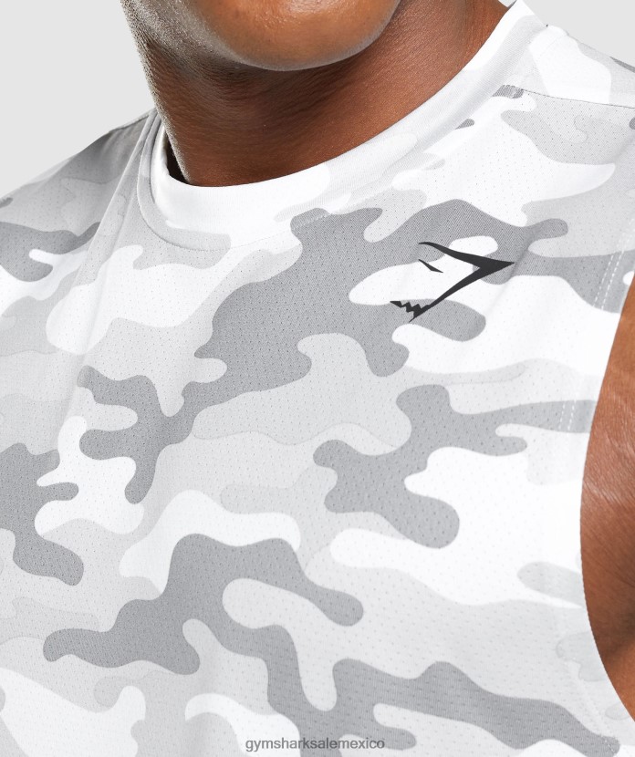 Gymshark camiseta sin mangas llegada estampado gris claro hombres 04BZTL905 - Gymshark Hombre