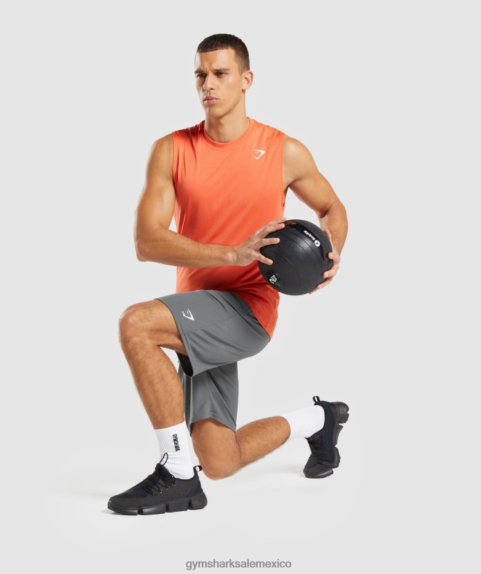 Gymshark camiseta sin mangas llegada naranja papaya hombres 04BZTL939 - Gymshark México