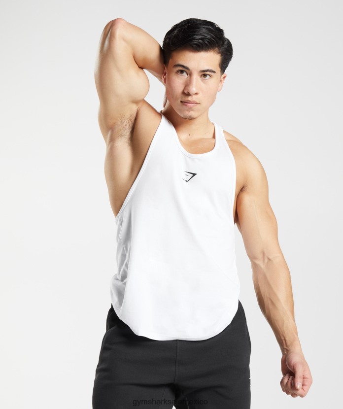 Gymshark larguero crítico blanco hombres 04BZTL997 - Gymshark Mexico