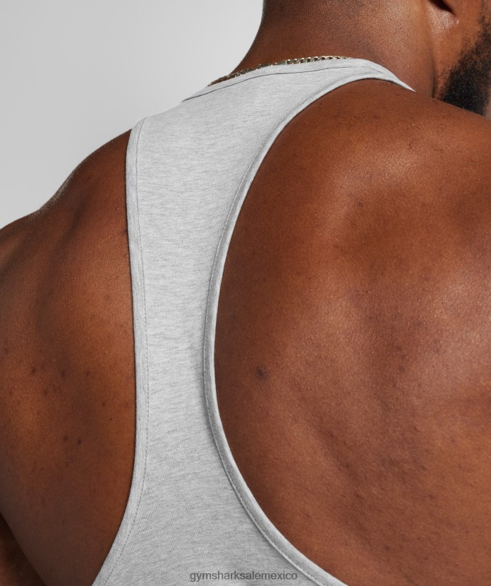 Gymshark larguero de microondas Marga gris claro hombres 04BZTL989 - Gymshark México