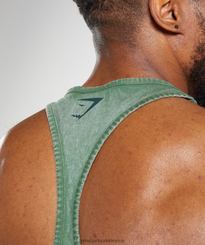 Gymshark larguero lavado a presión iguana verde hombres 04BZTL1001 - Gymshark Mujer