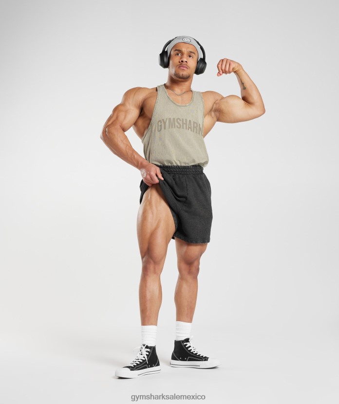 Gymshark larguero lavado a presión marrón crudo hombres 04BZTL976 - Gymshark Mujer