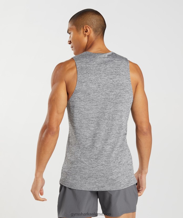 Gymshark llegada tanque de marga delgado gris silueta/gris claro jaspeado hombres 04BZTL906 - Gymshark Mujer