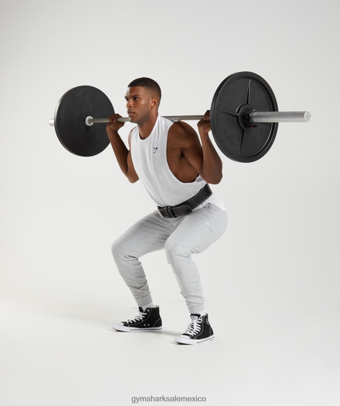 Gymshark reaccionar tanque de brazo abatible blanco hombres 04BZTL883 - Gymshark Sale