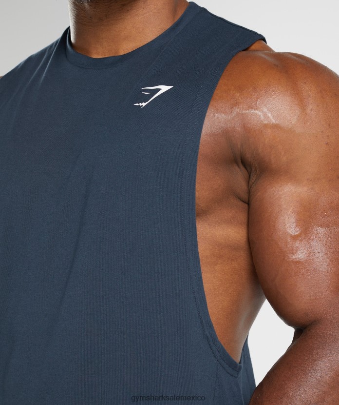 Gymshark reaccionar tanque de brazo abatible marina de guerra hombres 04BZTL889 - Gymshark México