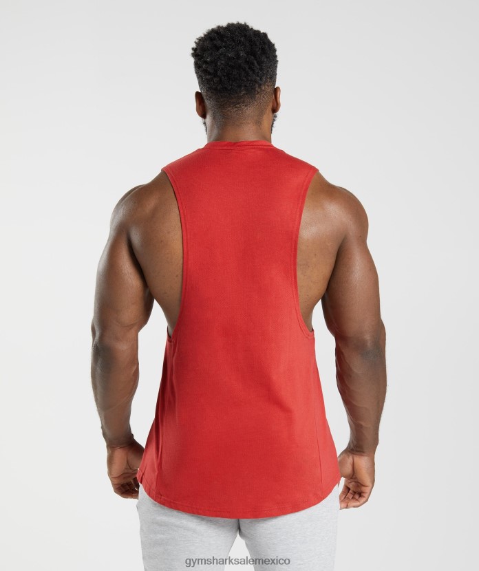 Gymshark reaccionar tanque de brazo abatible salsa roja hombres 04BZTL966 - Gymshark Mujer