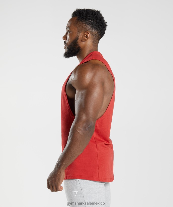 Gymshark reaccionar tanque de brazo abatible salsa roja hombres 04BZTL966 - Gymshark Mujer