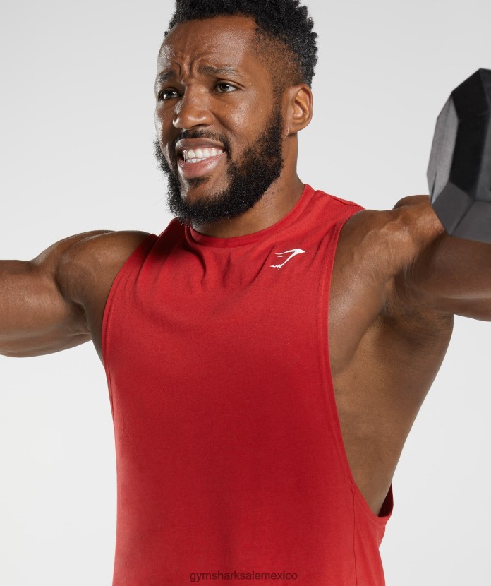 Gymshark reaccionar tanque de brazo abatible salsa roja hombres 04BZTL966 - Gymshark Mujer