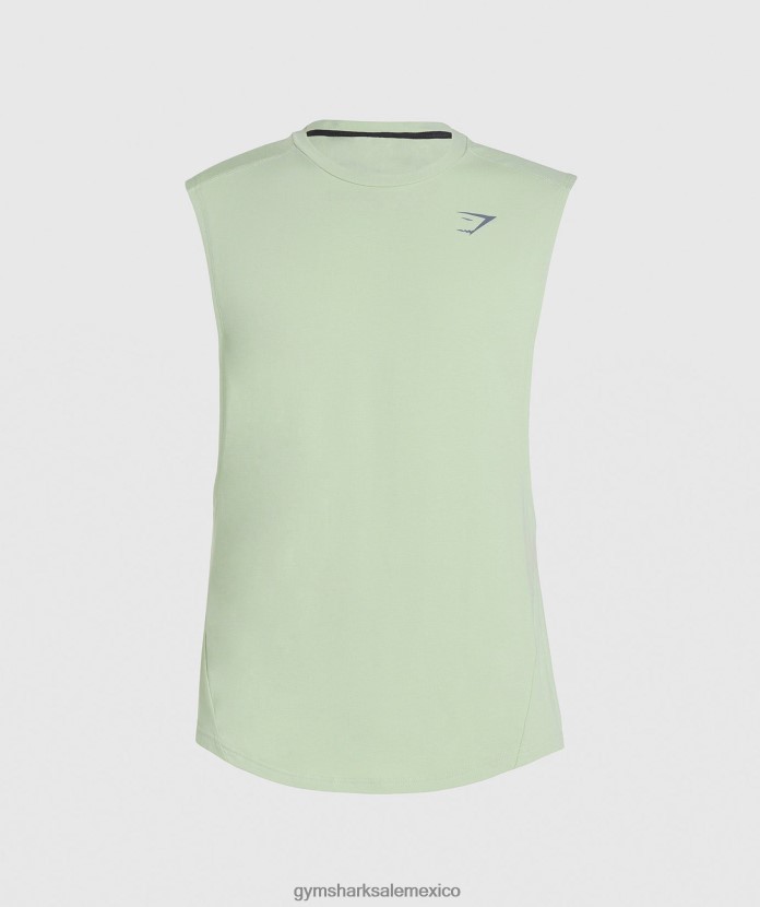 Gymshark tanque con brazo abatible en negrita flora verde hombres 04BZTL912 - Gymshark Mexico