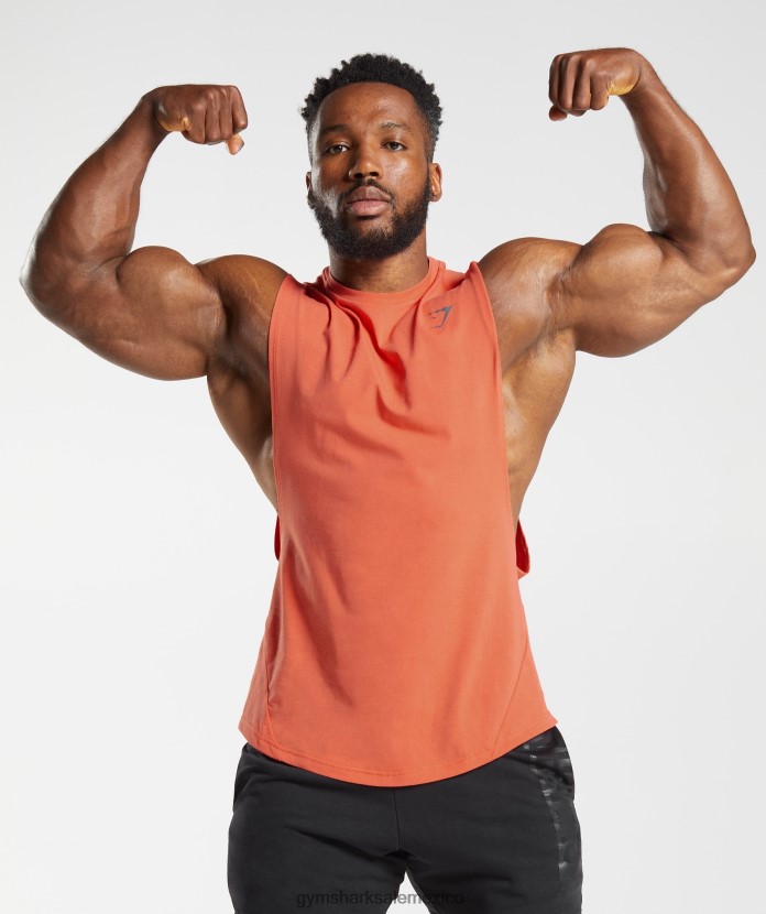 Gymshark tanque con brazo abatible en negrita naranja aeroespacial hombres 04BZTL921 - Gymshark Mujer