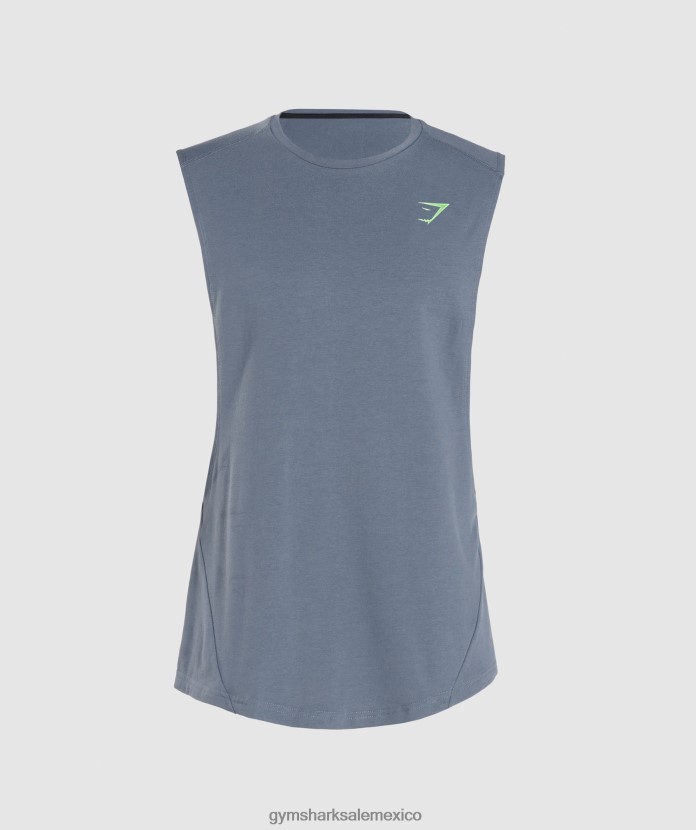 Gymshark tanque con brazo abatible en negrita noche azul hombres 04BZTL907 - Gymshark Mexico