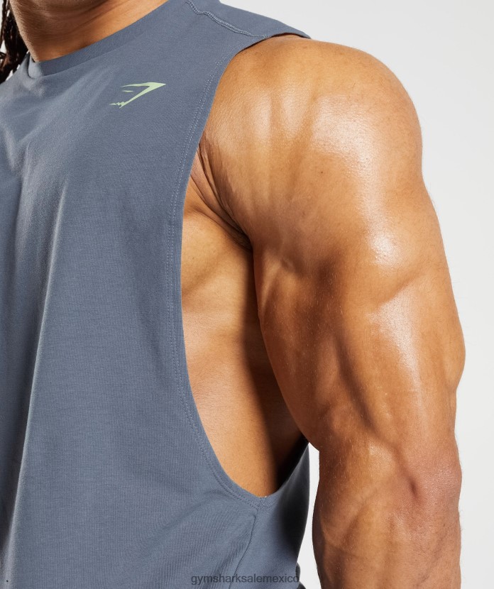 Gymshark tanque con brazo abatible en negrita noche azul hombres 04BZTL907 - Gymshark Mexico