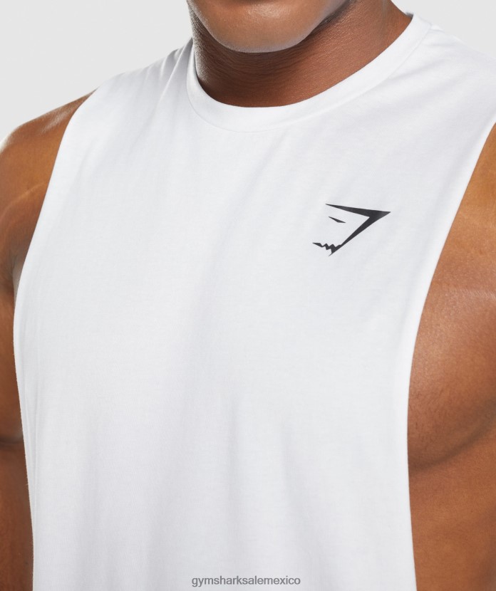 Gymshark tanque de brazo abatible crítico 2.0 blanco hombres 04BZTL901 - Gymshark Mujer