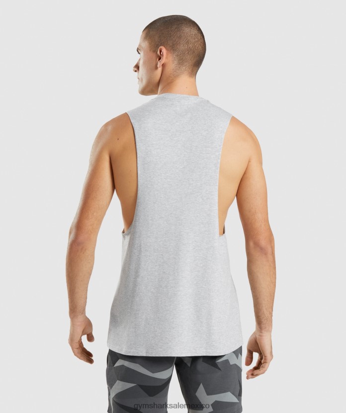 Gymshark tanque de brazo abatible crítico 2.0 marga gris claro hombres 04BZTL887 - Gymshark Mexico