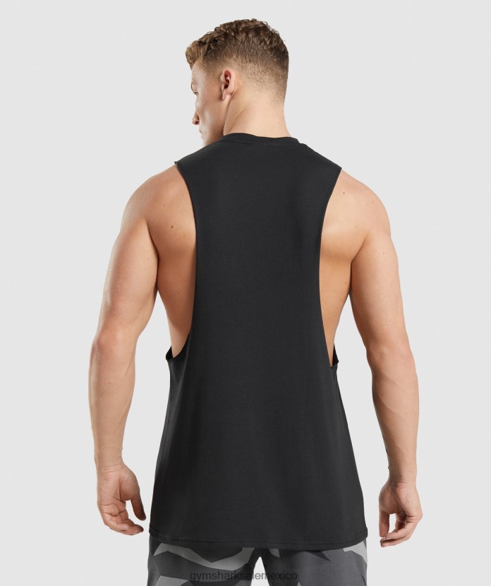 Gymshark tanque de brazo abatible crítico 2.0 negro hombres 04BZTL918 - Gymshark Sale