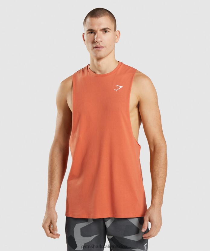 Gymshark tanque de brazo abatible crítico naranja arcilla hombres 04BZTL929 - Gymshark México