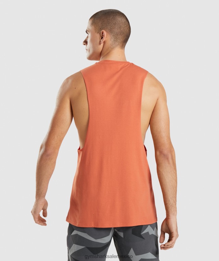 Gymshark tanque de brazo abatible crítico naranja arcilla hombres 04BZTL929 - Gymshark México