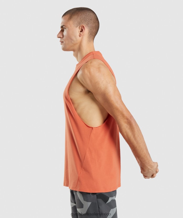 Gymshark tanque de brazo abatible crítico naranja arcilla hombres 04BZTL929 - Gymshark México