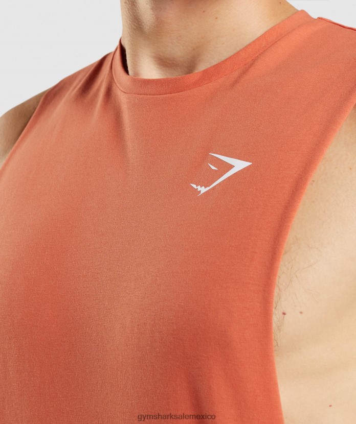 Gymshark tanque de brazo abatible crítico naranja arcilla hombres 04BZTL929 - Gymshark México