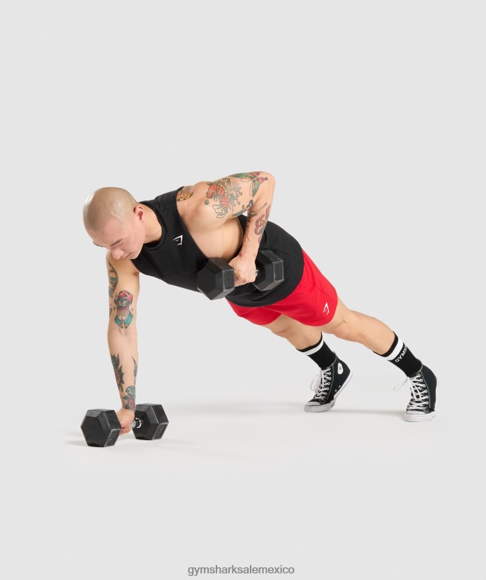 Gymshark tanque de brazo abatible crítico negro hombres 04BZTL946 - Gymshark Mujer