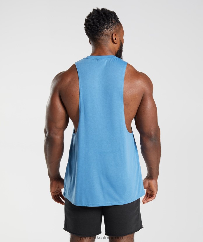 Gymshark tanque de brazo abatible heredado azul costero hombres 04BZTL958 - Gymshark Sale