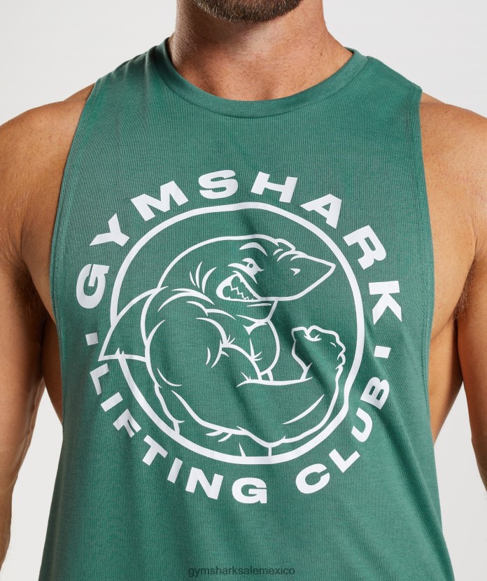 Gymshark tanque de brazo abatible heredado hoya verde hombres 04BZTL960 - Gymshark Hombre