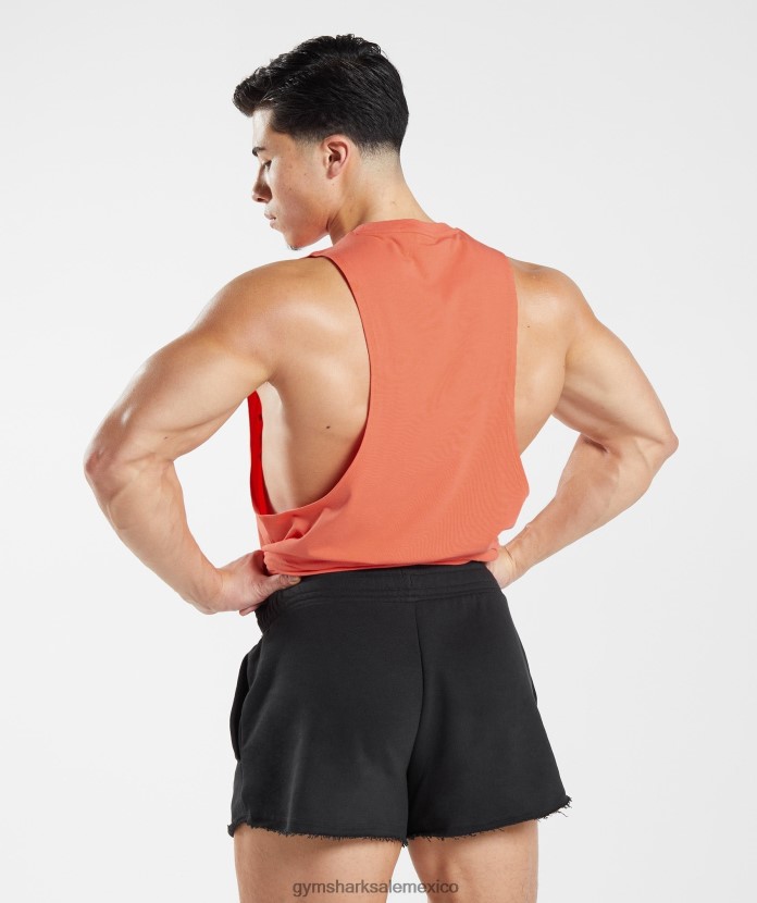 Gymshark tanque de brazo abatible heredado naranja aeroespacial hombres 04BZTL959 - Gymshark México