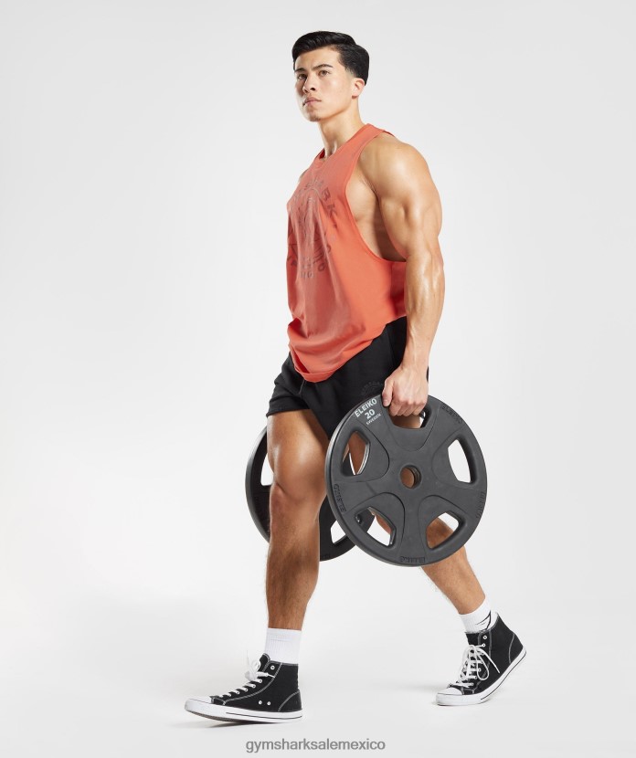 Gymshark tanque de brazo abatible heredado naranja aeroespacial hombres 04BZTL959 - Gymshark México