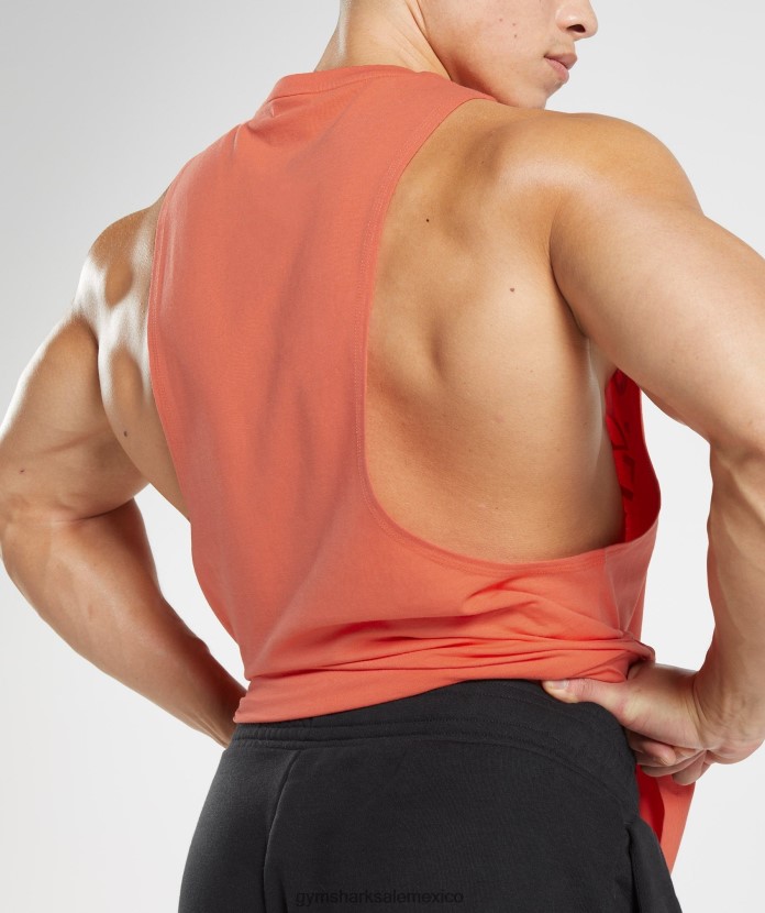 Gymshark tanque de brazo abatible heredado naranja aeroespacial hombres 04BZTL959 - Gymshark México