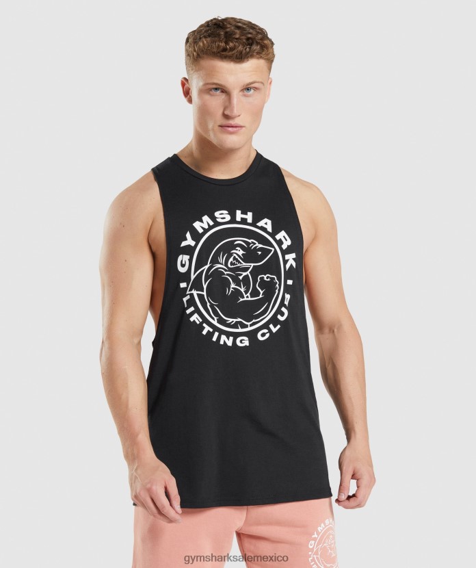 Gymshark tanque de brazo abatible heredado negro hombres 04BZTL923 - Gymshark Sale