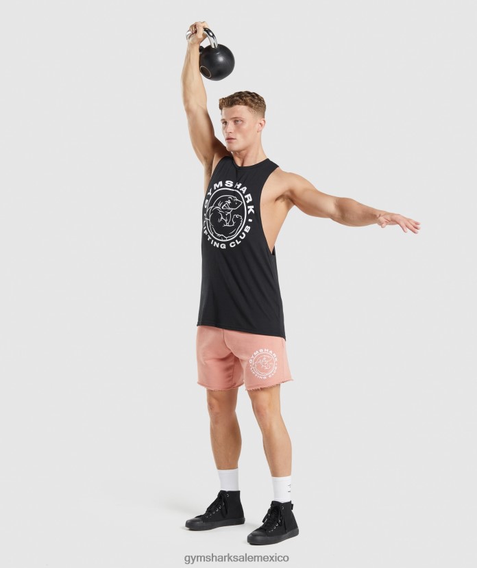 Gymshark tanque de brazo abatible heredado negro hombres 04BZTL923 - Gymshark Sale