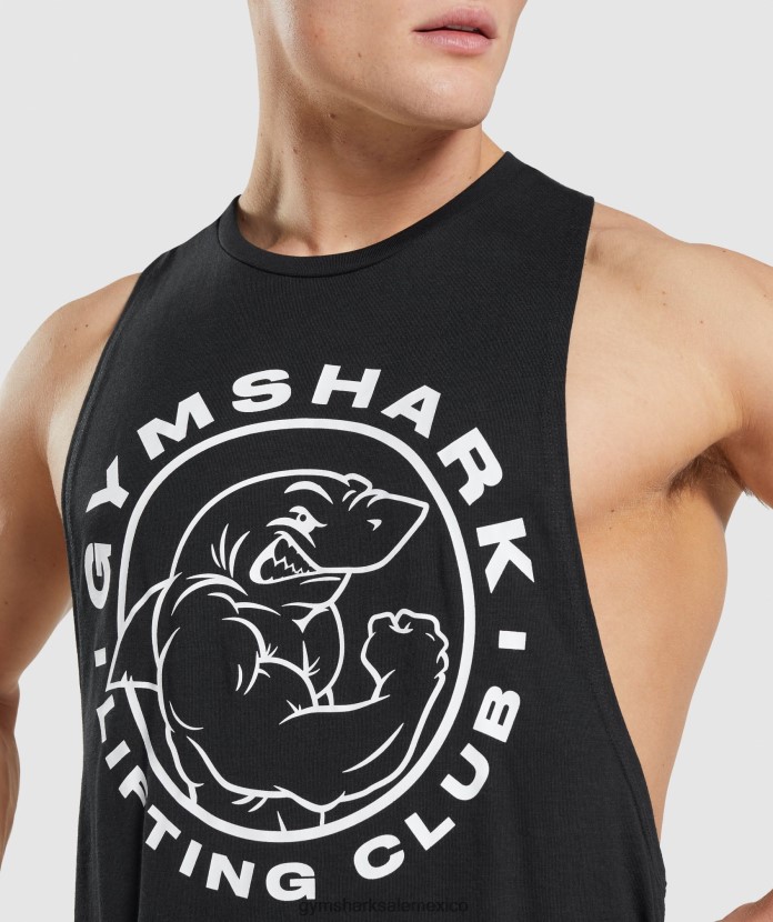 Gymshark tanque de brazo abatible heredado negro hombres 04BZTL923 - Gymshark Sale