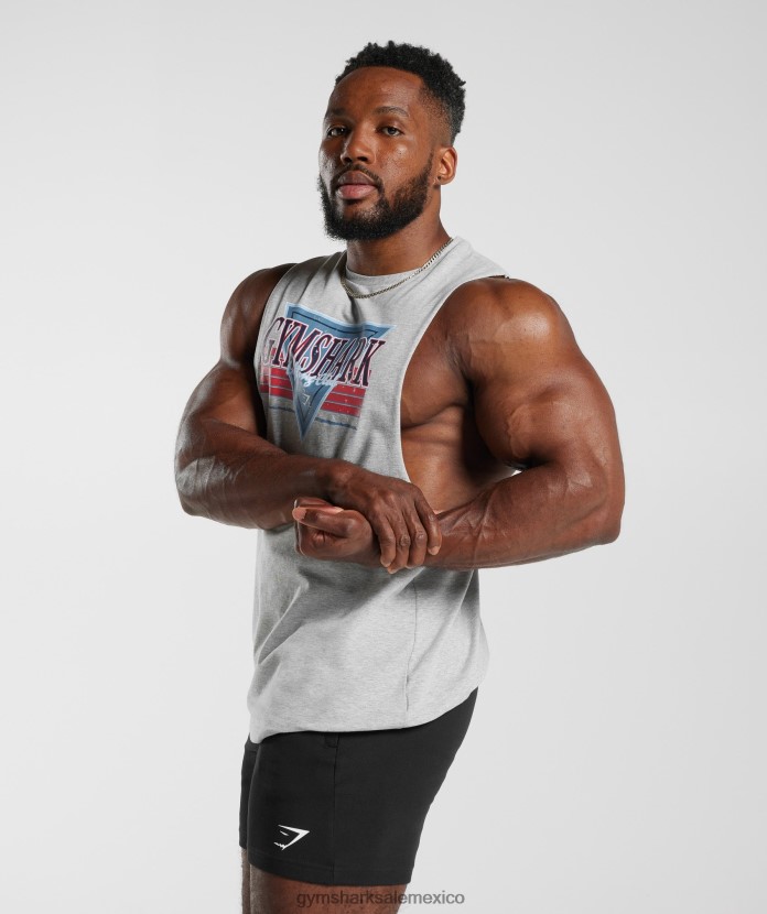 Gymshark tanque de brazo abatible para microondas Marga gris claro hombres 04BZTL886 - Gymshark Mujer