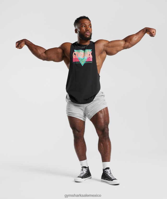 Gymshark tanque de brazo abatible para microondas negro hombres 04BZTL891 - Gymshark Mujer