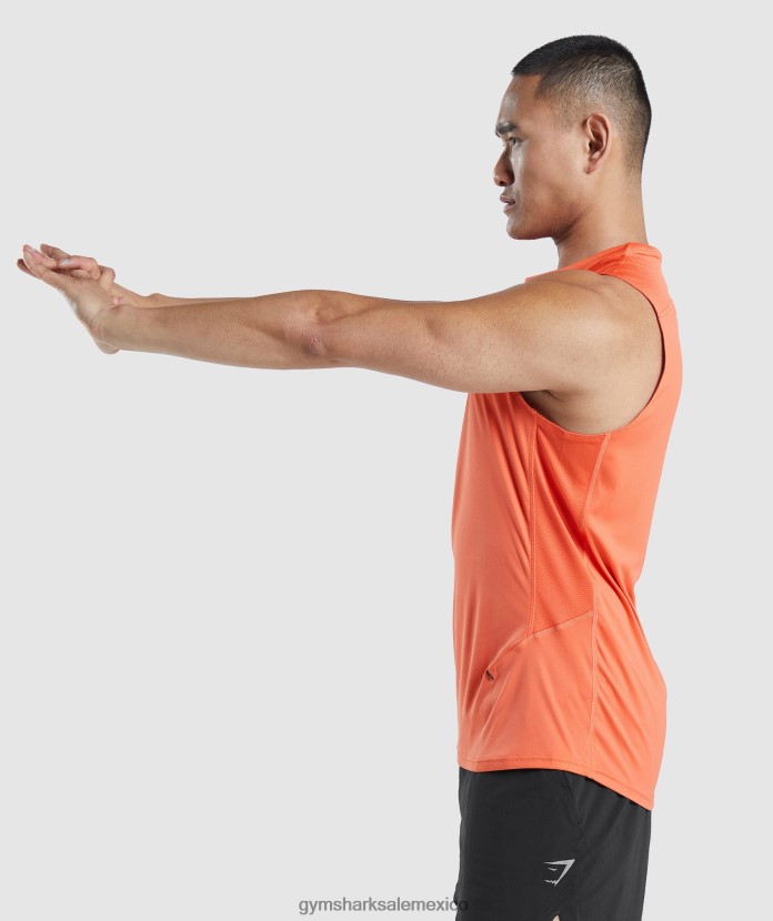 Gymshark tanque de evolución de velocidad naranja papaya hombres 04BZTL928 - Gymshark Sale