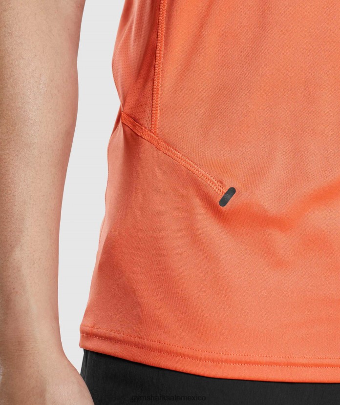 Gymshark tanque de evolución de velocidad naranja papaya hombres 04BZTL928 - Gymshark Sale