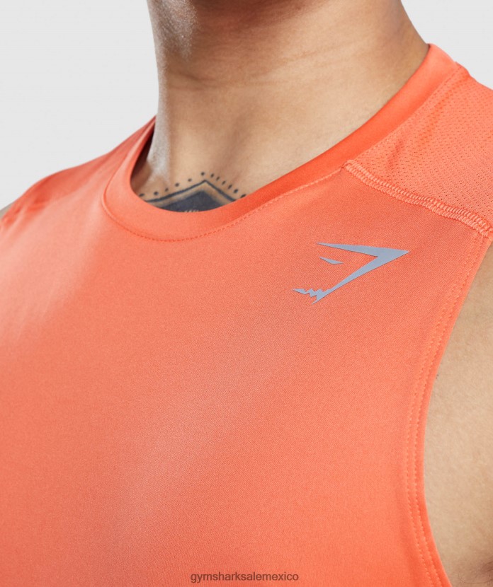 Gymshark tanque de evolución de velocidad naranja papaya hombres 04BZTL928 - Gymshark Sale
