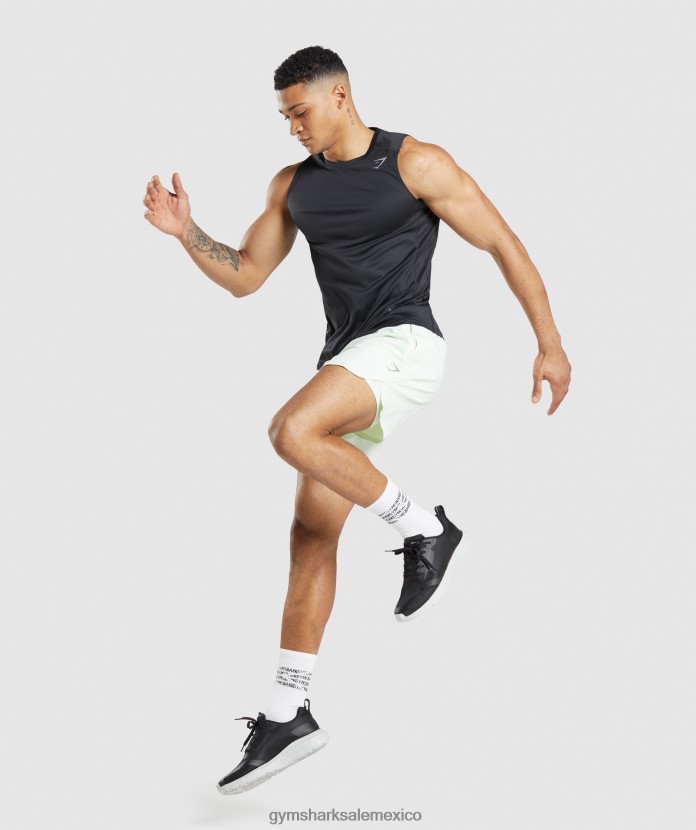 Gymshark tanque de evolución de velocidad negro hombres 04BZTL920 - Gymshark Hombre