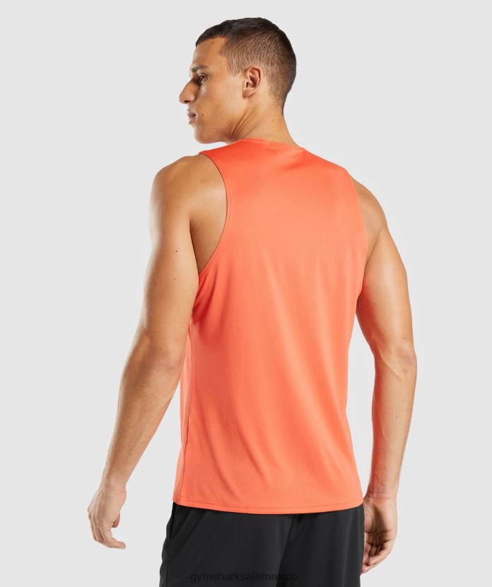 Gymshark tanque de llegada naranja papaya hombres 04BZTL969 - Gymshark México