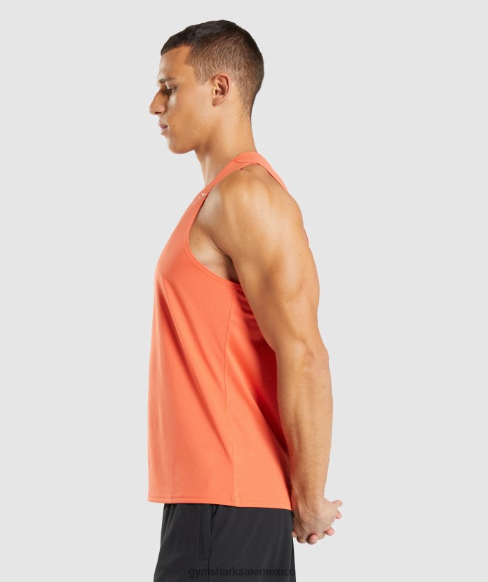 Gymshark tanque de llegada naranja papaya hombres 04BZTL969 - Gymshark México