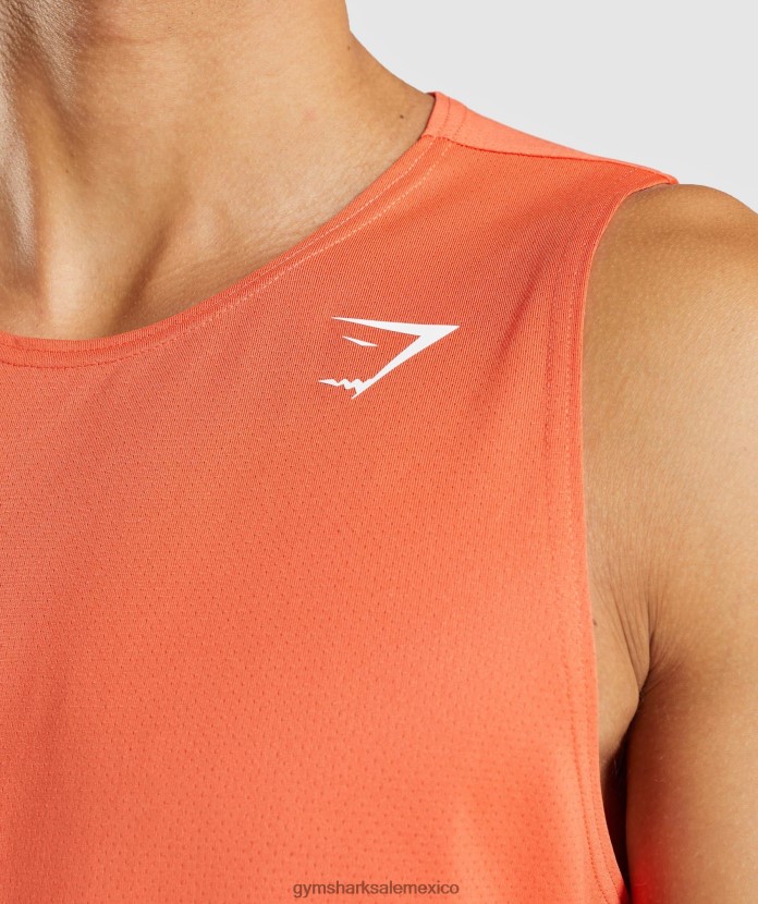 Gymshark tanque de llegada naranja papaya hombres 04BZTL969 - Gymshark México