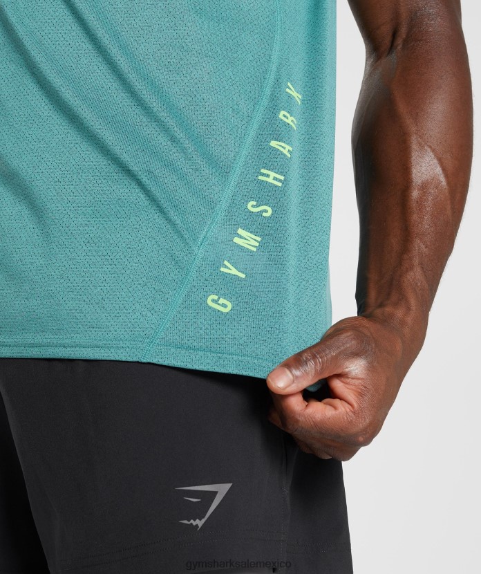 Gymshark tanque deportivo azul pizarra/negro jaspeado hombres 04BZTL937 - Gymshark Mexico