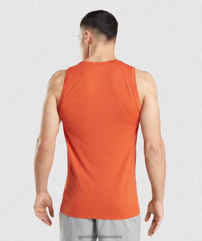 Gymshark tanque ligero vital sin costuras marga de papaya y naranja hombres 04BZTL900 - Gymshark Hombre