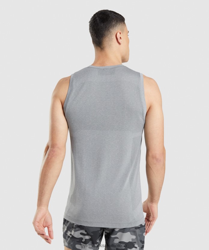 Gymshark tanque ligero vital sin costuras marga gris carbón hombres 04BZTL962 - Gymshark Mexico