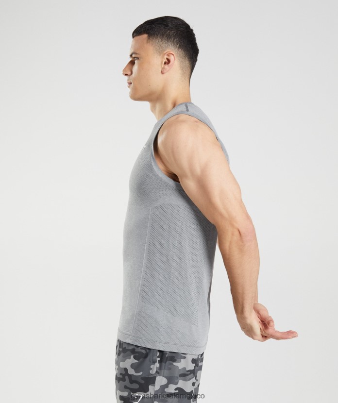 Gymshark tanque ligero vital sin costuras marga gris carbón hombres 04BZTL962 - Gymshark Mexico
