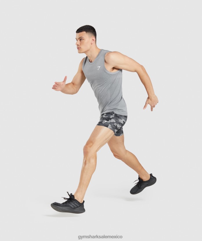 Gymshark tanque ligero vital sin costuras marga gris carbón hombres 04BZTL962 - Gymshark Mexico